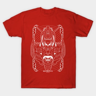 Zeta Red Snake Line art white T-Shirt